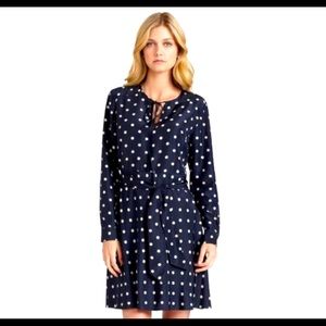 ($398) Brooks Brothers 100% Silk Dress Sz 12 Polka